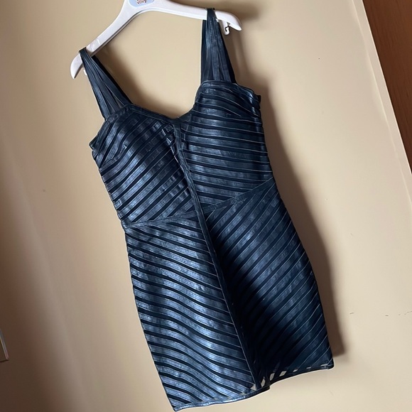 Parker Dresses & Skirts - PARKER SzM leather mesh cocktail dress NWT